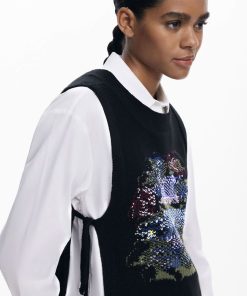 Alternative view of Camisa con chaleco de punto