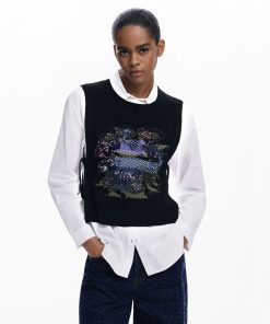 Camisa con chaleco - Mujer