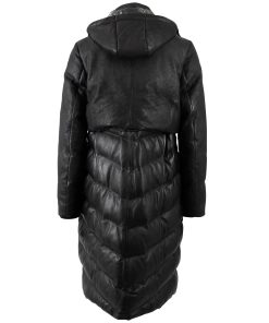 Alternative view of Abrigo largo de piel mujer